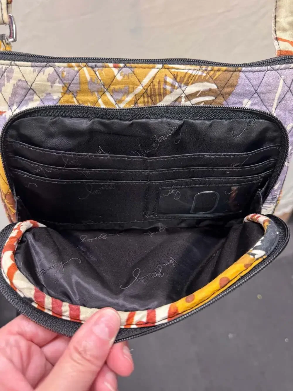Vera Bradley Little Hipster Crossbody Bag Painted Feathers